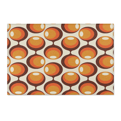 Kate McEnroe New York Mid Century Modern Geometric Groovy Orbs Area Rug, Retro Hippie 70s Orange, Beige, Brown Accent Rug, MCM Living Room, Bedroom Home DecorRugs26771137802307978858