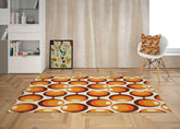 Kate McEnroe New York Mid Century Modern Geometric Groovy Orbs Area Rug, Retro Hippie 70s Orange, Beige, Brown Accent Rug, MCM Living Room, Bedroom Home DecorRugs63744915608795192579