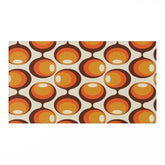 Kate McEnroe New York Mid Century Modern Geometric Groovy Orbs Area Rug, Retro Hippie 70s Orange, Beige, Brown Accent Rug, MCM Living Room, Bedroom Home DecorRugs63744915608795192579