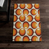 Kate McEnroe New York Mid Century Modern Geometric Groovy Orbs Area Rug, Retro Hippie 70s Orange, Beige, Brown Accent Rug, MCM Living Room, Bedroom Home DecorRugs63744915608795192579