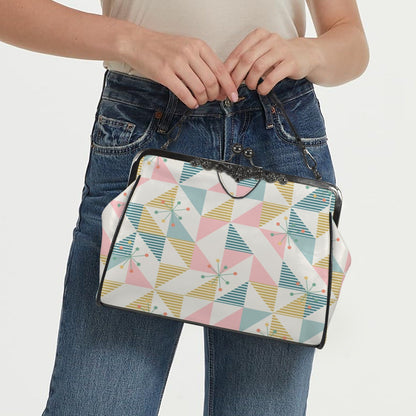 Kate McEnroe New York Mid Century Modern Geometric Kisslock HandbagCrossbody BagsD3274948