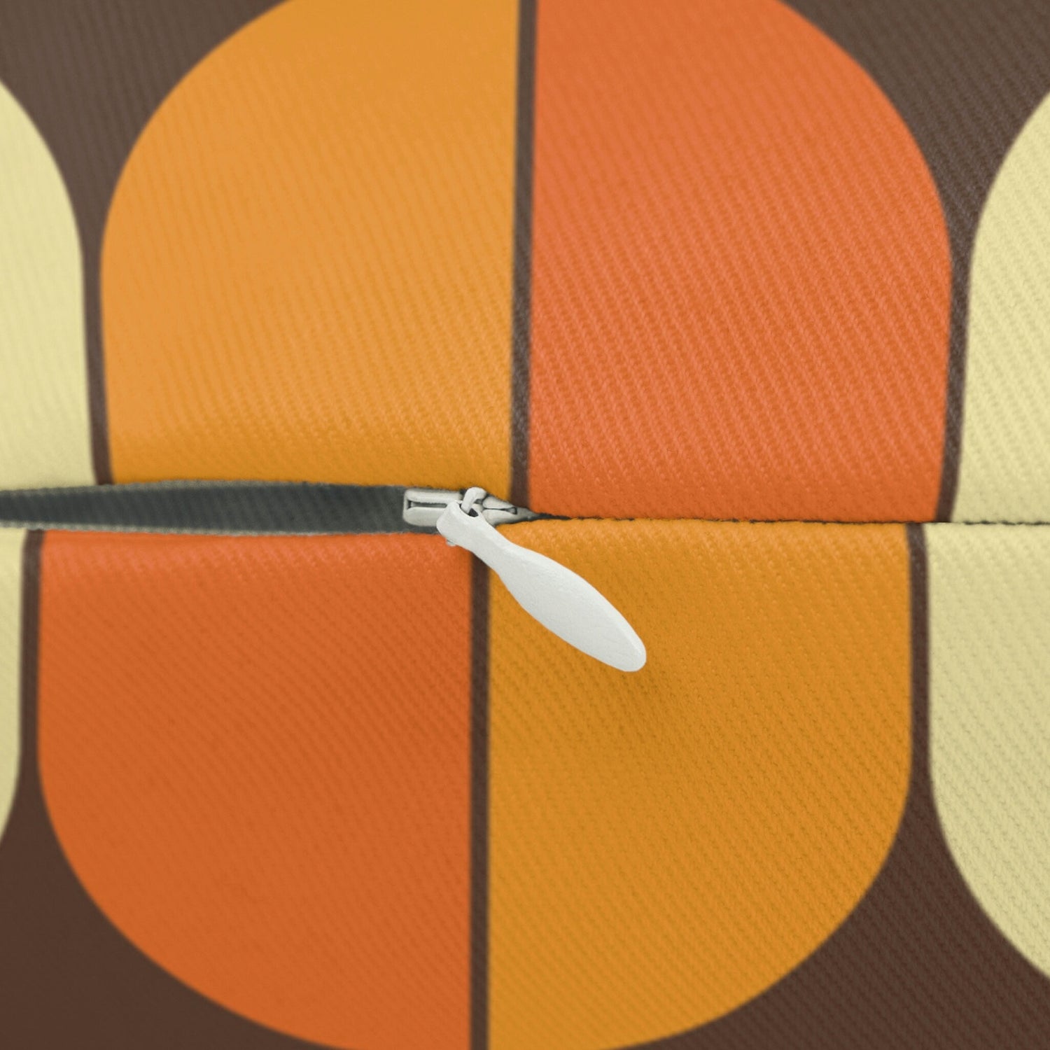 Kate McEnroe New York Mid Century Modern Geometric Lumbar Pillow, Retro Orange, Turquoise, Ivory, Brown Accent Pillow, Mid Mod Vintage Atomic Age DecorLumbar Pillows18430096586641799423