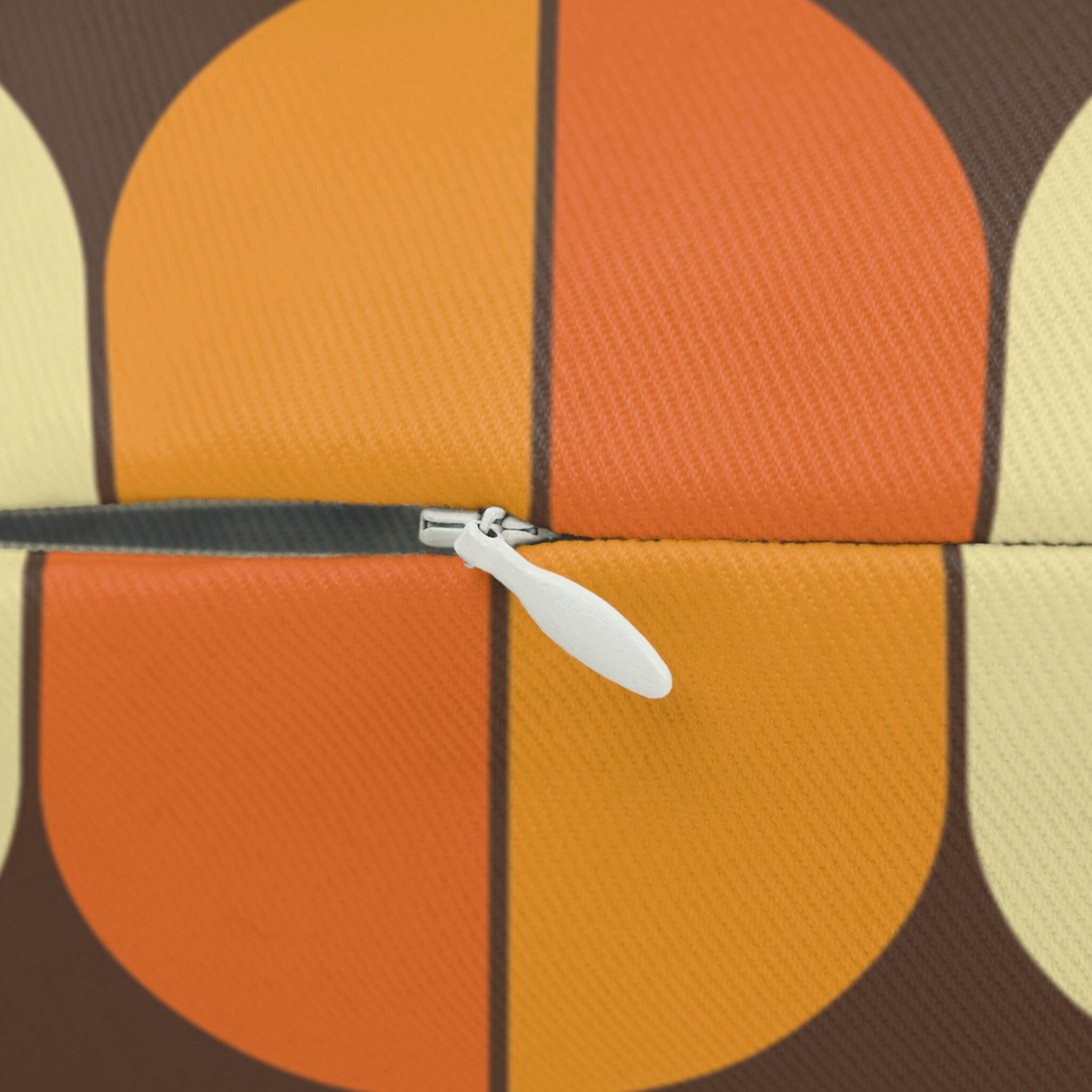 Kate McEnroe New York Mid Century Modern Geometric Lumbar Pillow, Retro Orange, Turquoise, Ivory, Brown Accent Pillow, Mid Mod Vintage Atomic Age DecorLumbar Pillows18430096586641799423