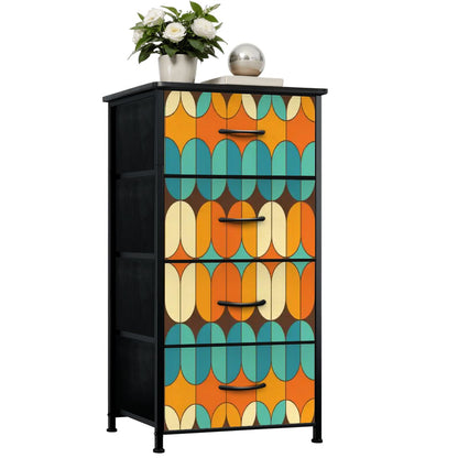 Kate McEnroe New York Mid Century Modern Geometric Orange Teal DresserDressers245Dz9tVtK