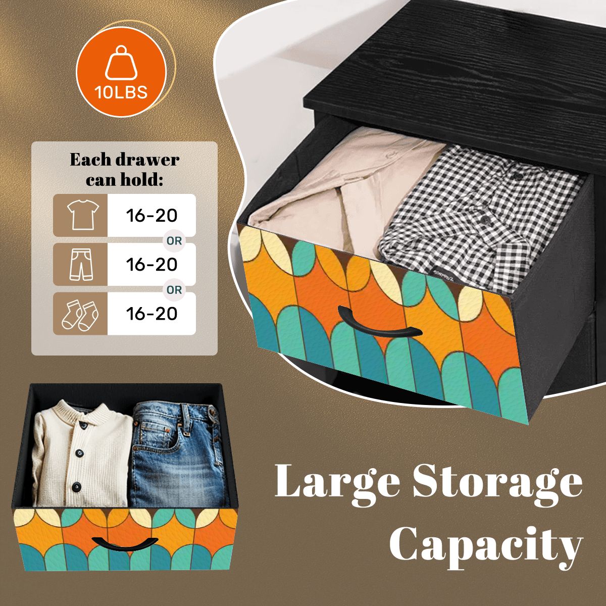 Kate McEnroe New York Mid Century Modern Geometric Orange Teal DresserDressers245Dz9tVtK