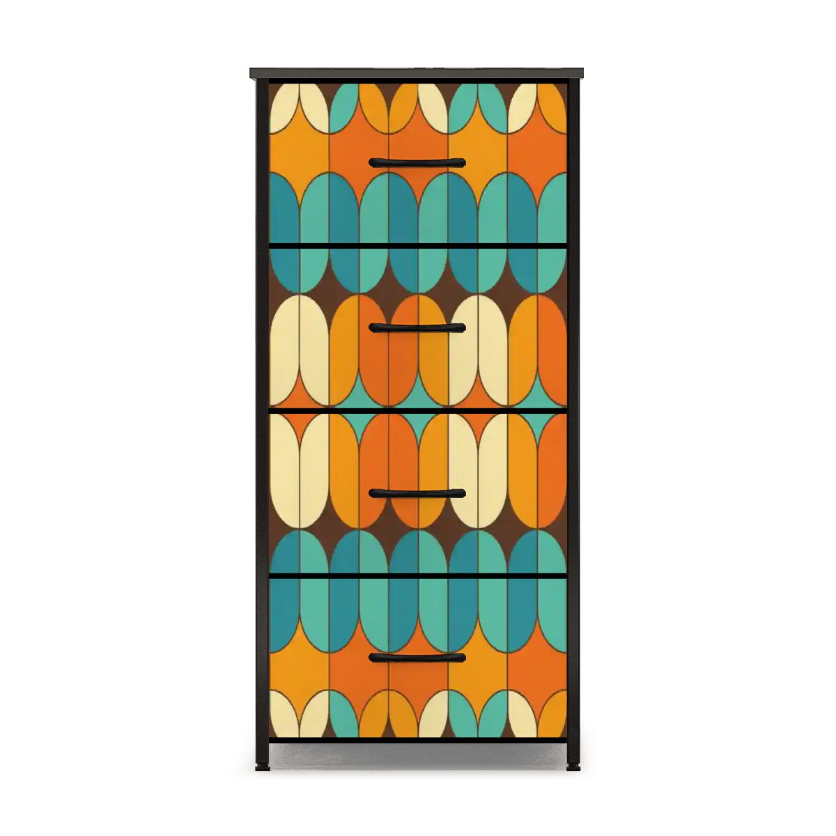 Kate McEnroe New York Mid Century Modern Geometric Orange Teal DresserDressers245Dz9tVtK