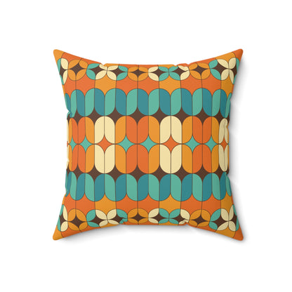 Kate McEnroe New York Mid Century Modern Geometric Orange Teal Throw PillowThrow Pillows29454344495433190683
