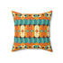Kate McEnroe New York Mid Century Modern Geometric Orange Teal Throw PillowThrow Pillows29454344495433190683