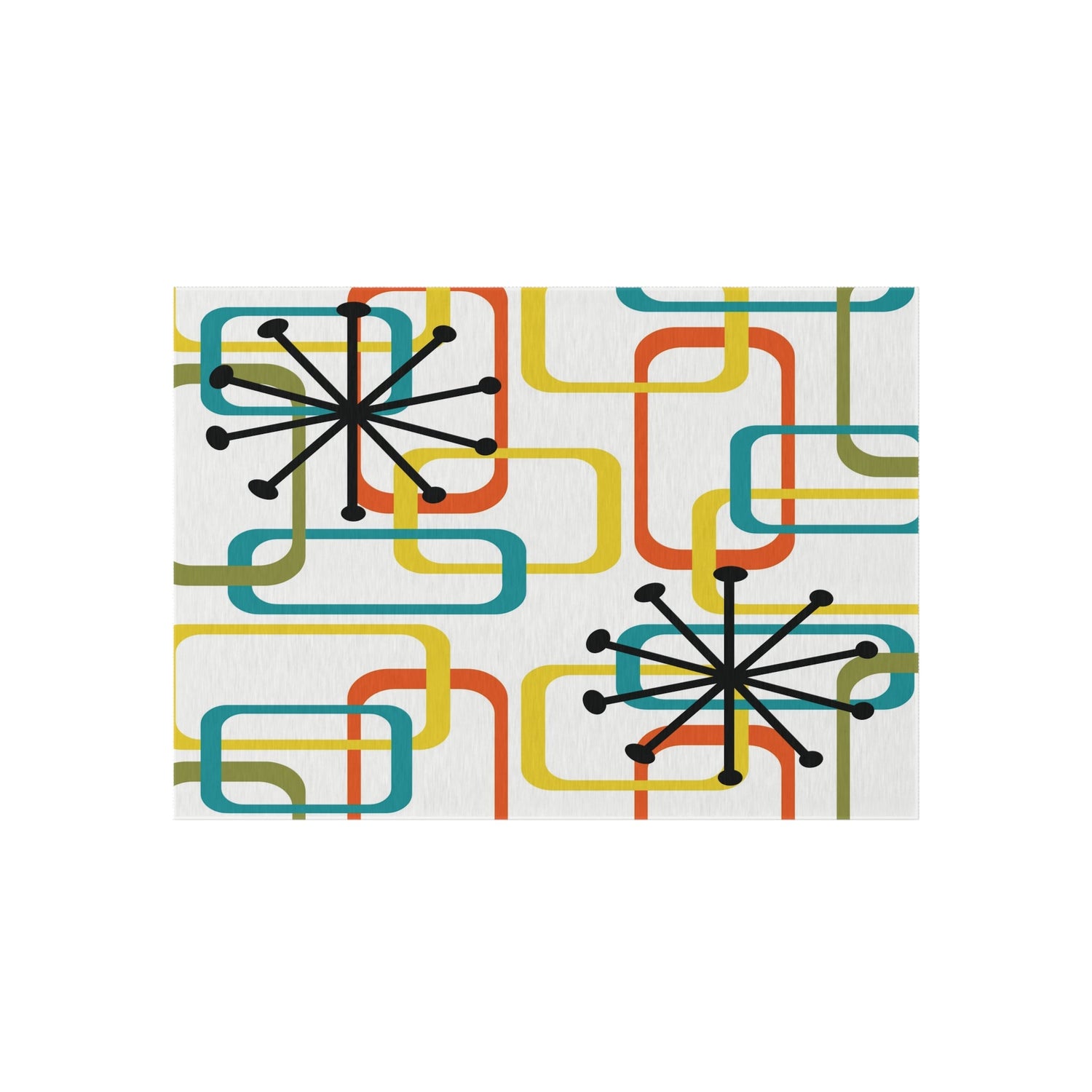 Kate McEnroe New York Mid Century Modern Geometric Outdoor/Indoor Rug, Retro Atomic Starburst Patio Decor, MCM Area RugRugs30748559018569239966