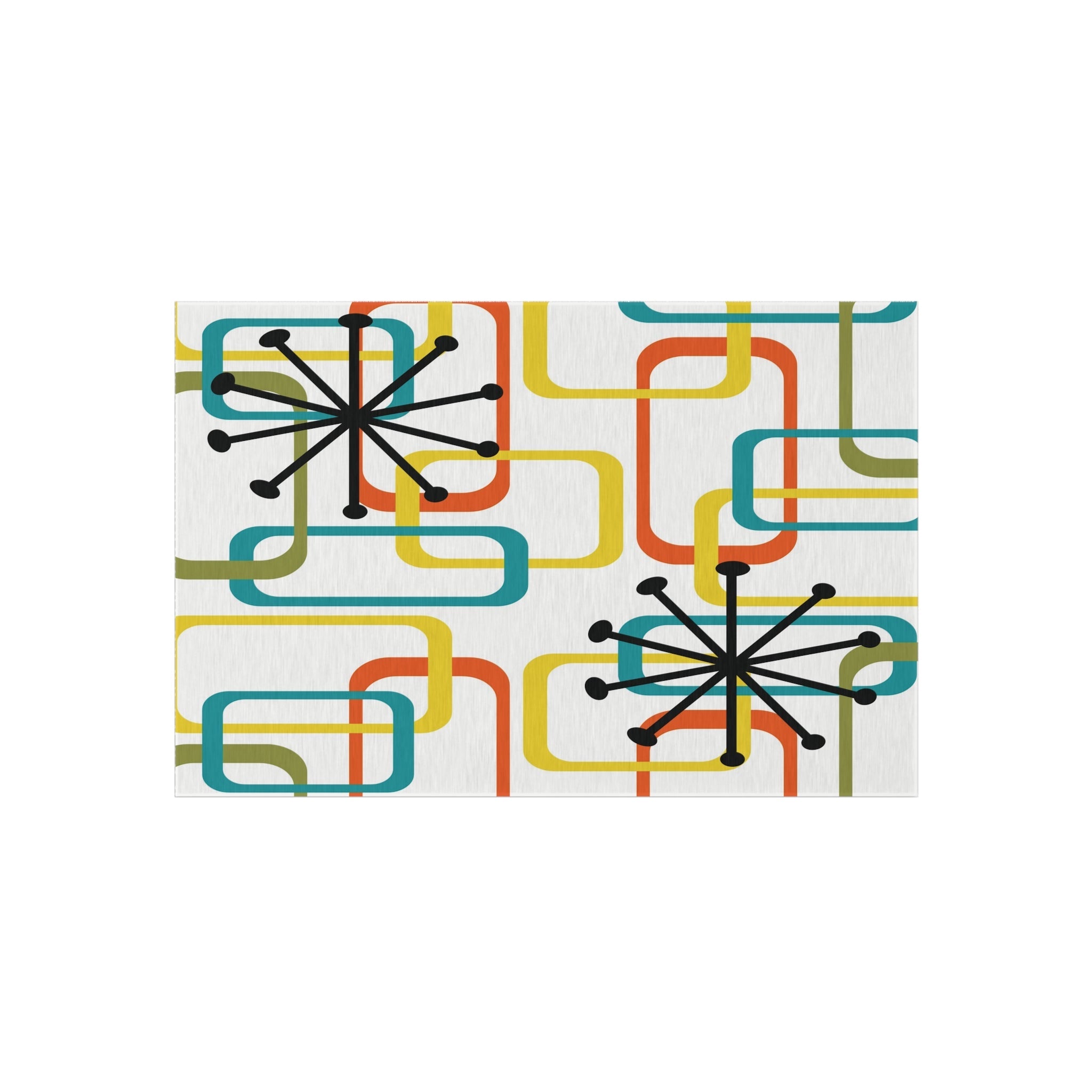 Kate McEnroe New York Mid Century Modern Geometric Outdoor/Indoor Rug, Retro Atomic Starburst Patio Decor, MCM Area RugRugs30748559018569239966