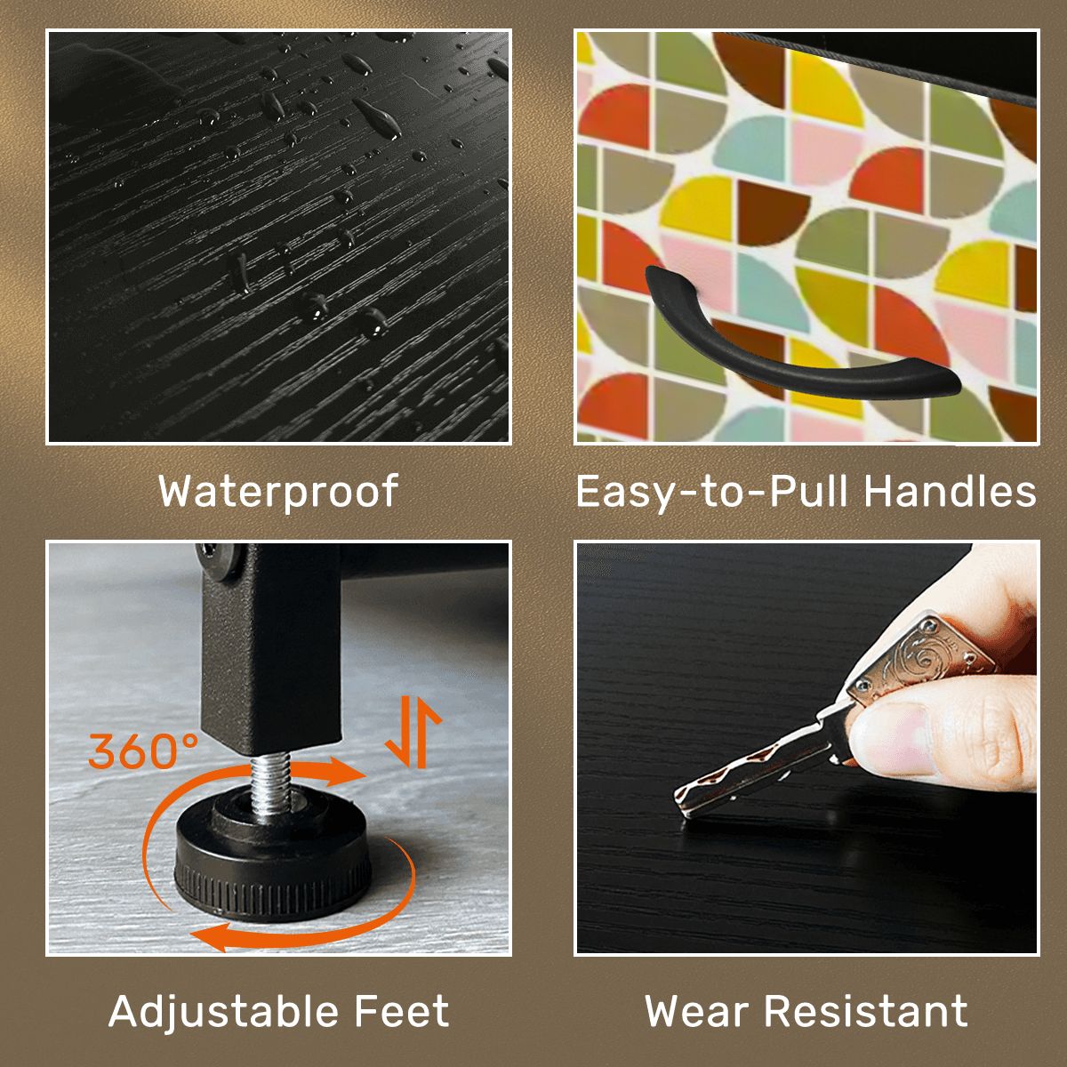 Kate McEnroe New York Mid Century Modern Geometric Retro 4 Drawer Fabric DresserDressersa16dFYFH6I