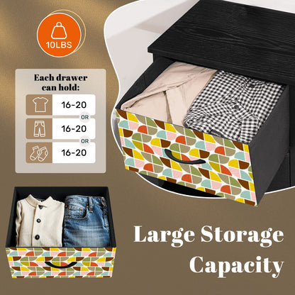 Kate McEnroe New York Mid Century Modern Geometric Retro 4 Drawer Fabric DresserDressersa16dFYFH6I