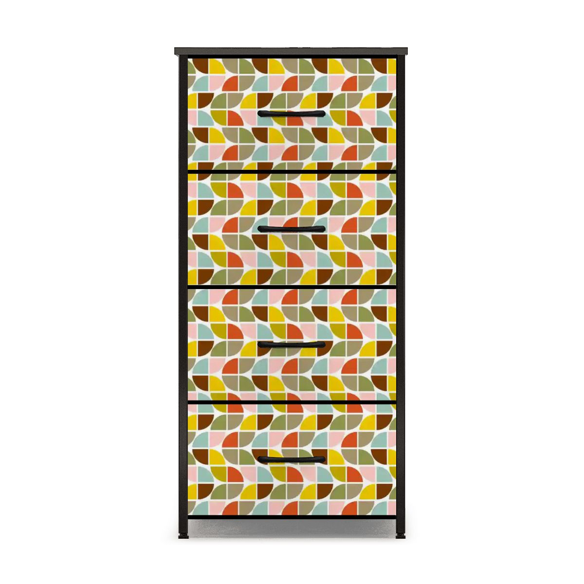 Kate McEnroe New York Mid Century Modern Geometric Retro 4 Drawer Fabric DresserDressersa16dFYFH6I