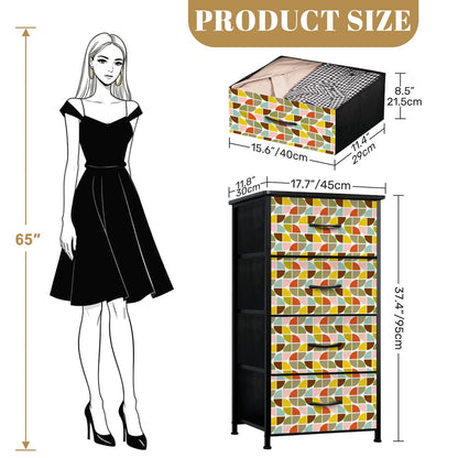 Kate McEnroe New York Mid Century Modern Geometric Retro 4 Drawer Fabric DresserDressersa16dFYFH6I