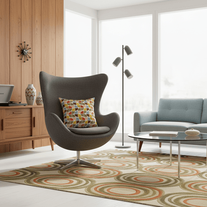 Kate McEnroe New York Mid Century Modern Geometric Retro Throw PillowThrow Pillows17912434434680338131