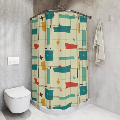 Kate McEnroe New York Mid Century Modern Geometric Shower Curtain Retro Abstract Bath DecorShower Curtains25233041450046288791