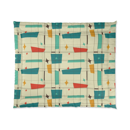 Kate McEnroe New York Mid Century Modern Geometric Starburst ComforterComforters25052807738205824391