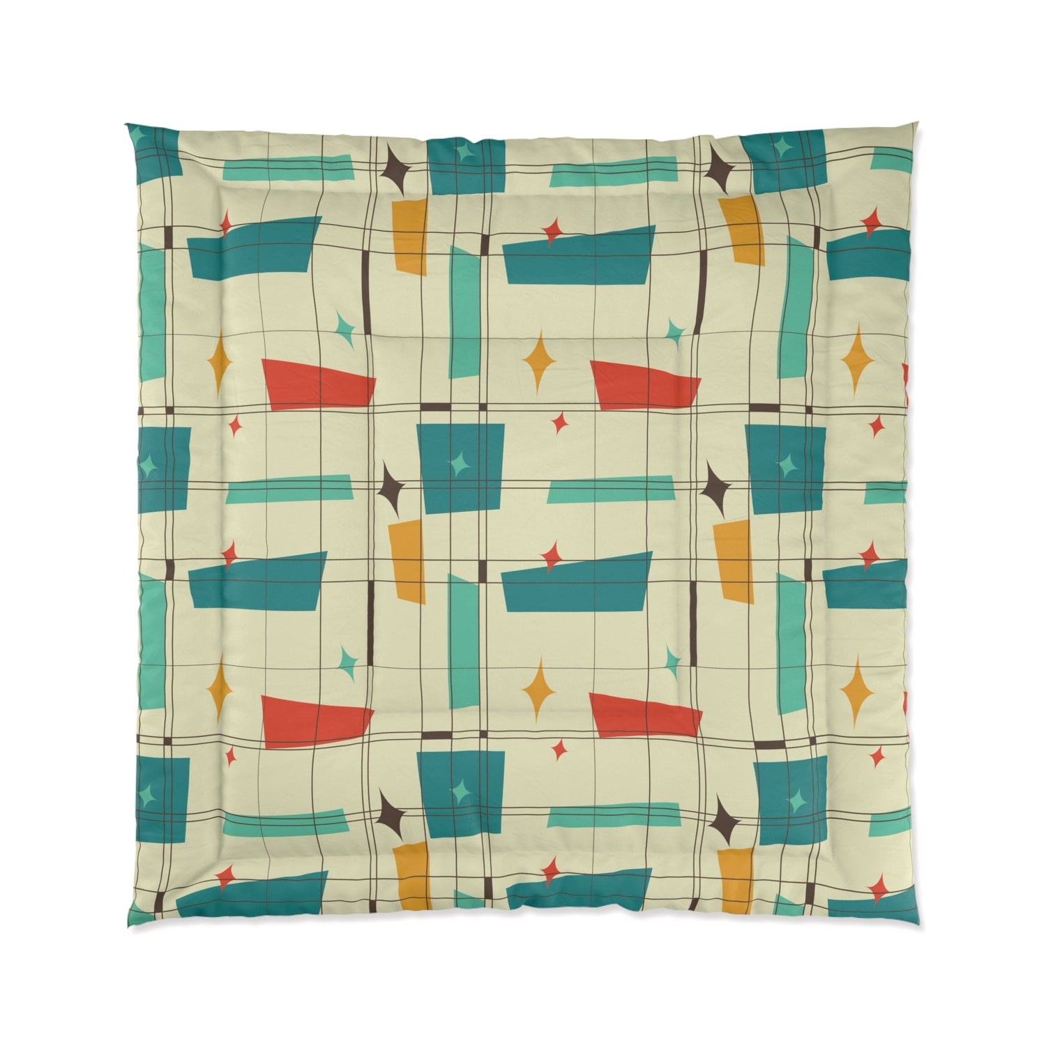 Kate McEnroe New York Mid Century Modern Geometric Starburst ComforterComforters72591050864576392313