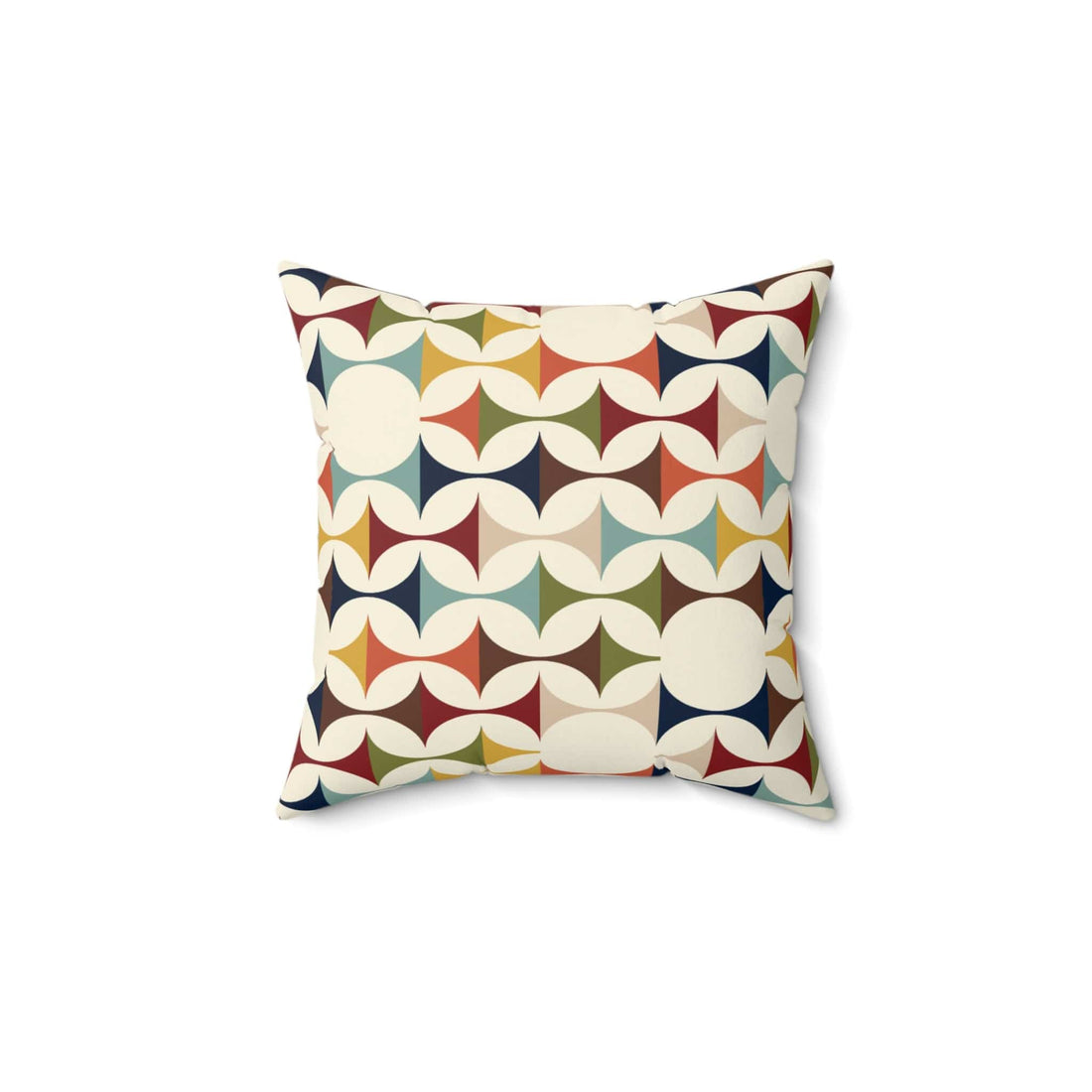 Kate McEnroe New York Mid Century Modern Geometric Throw Pillow with Insert, Retro 60s Modernist Color Block Cushions Throw Pillows 14&quot; × 14&quot; 22304436858549412257