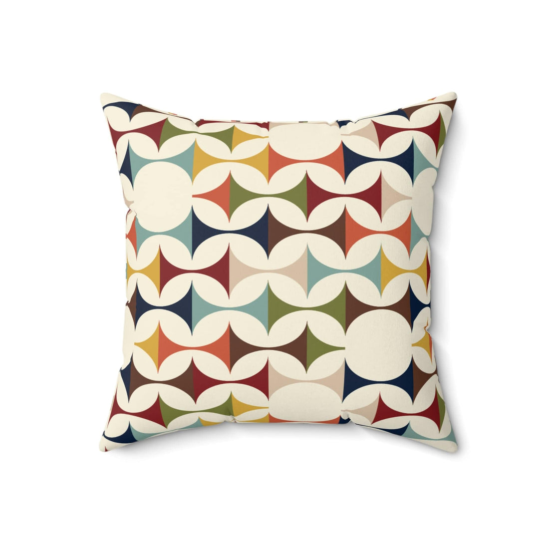 Kate McEnroe New York Mid Century Modern Geometric Throw Pillow with Insert, Retro 60s Modernist Color Block Cushions Throw Pillows 18&quot; × 18&quot; 87746696736101585152