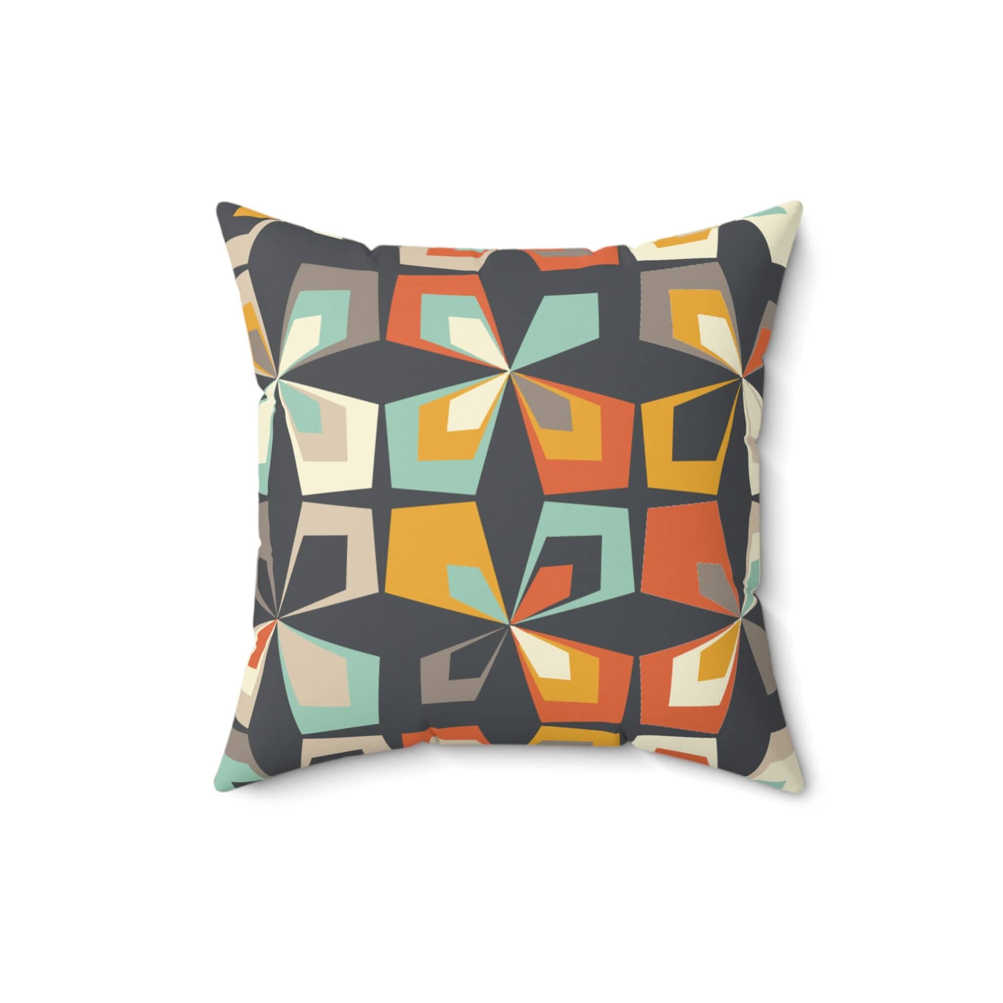 Kate McEnroe New York Mid Century Modern Geometric Throw Pillow with Insert, Retro  Vintage 60s Abstract Floral Living Room, Bedroom Decor Throw Pillows