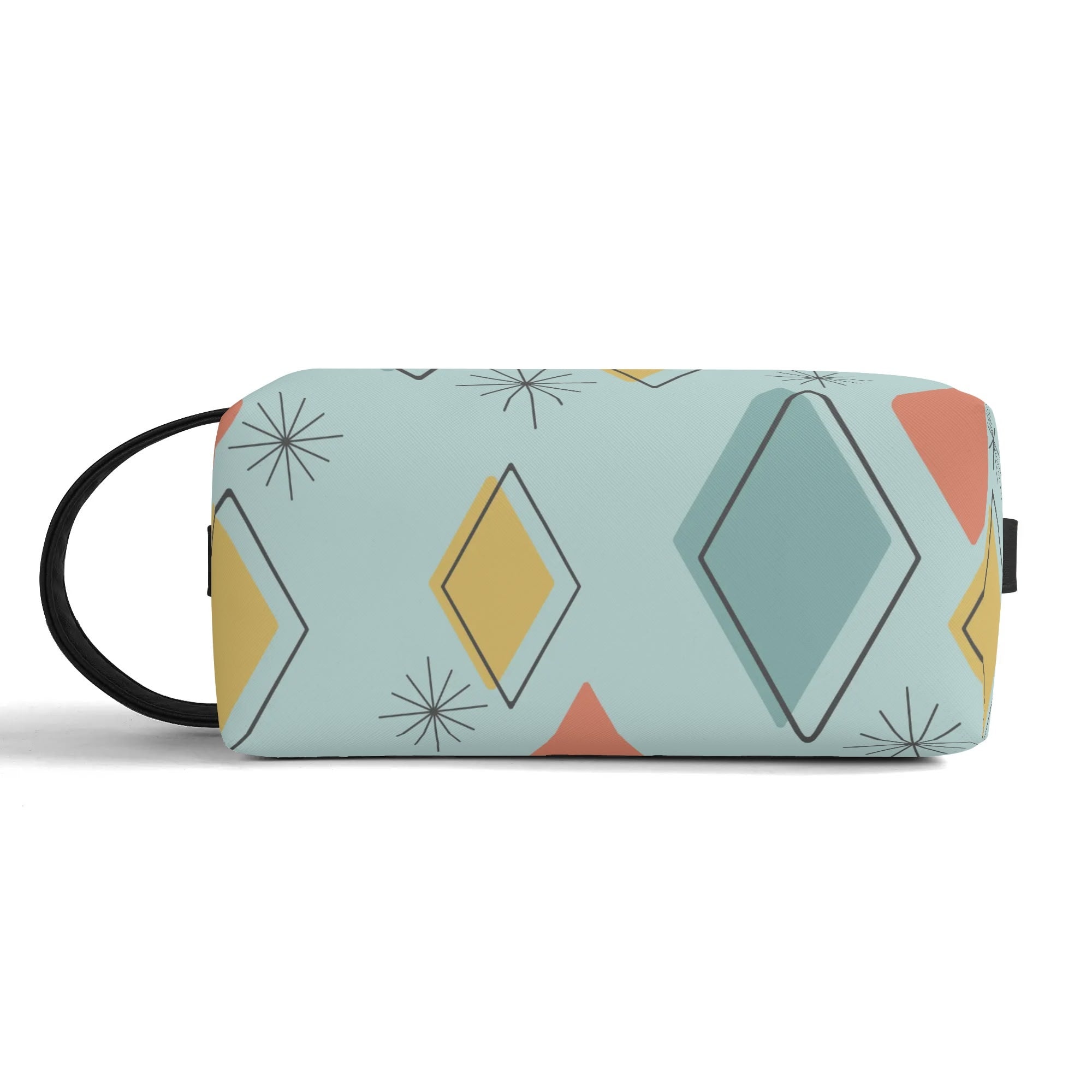 Kate McEnroe New York Mid Century Modern Geometric Toiletry Bag, Retro Travel OrganizerCosmetic &amp; Toiletry BagsYP7KD0ZW - 2