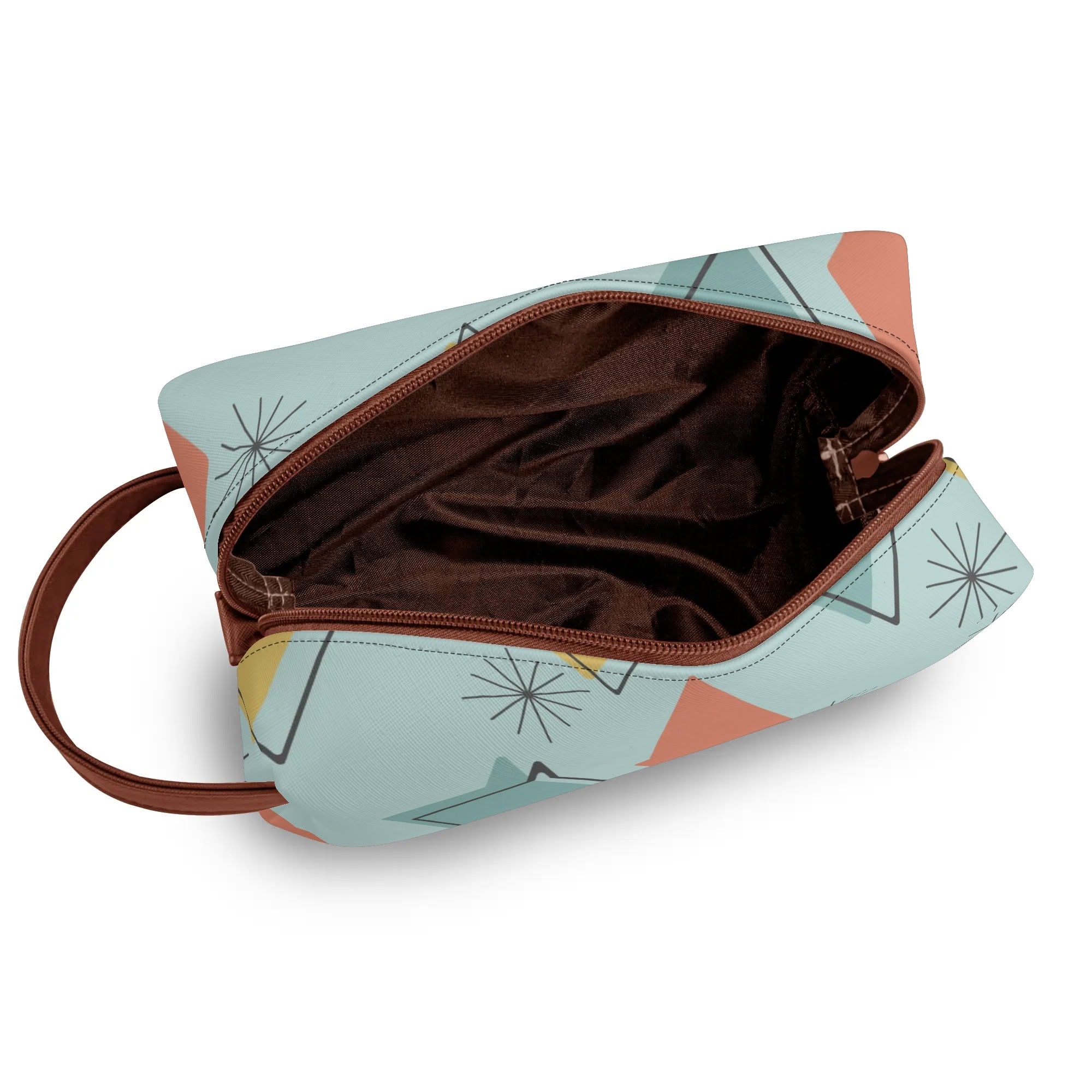 Kate McEnroe New York Mid Century Modern Geometric Toiletry Bag, Retro Travel OrganizerCosmetic &amp; Toiletry BagsYP7KD0ZW - 2