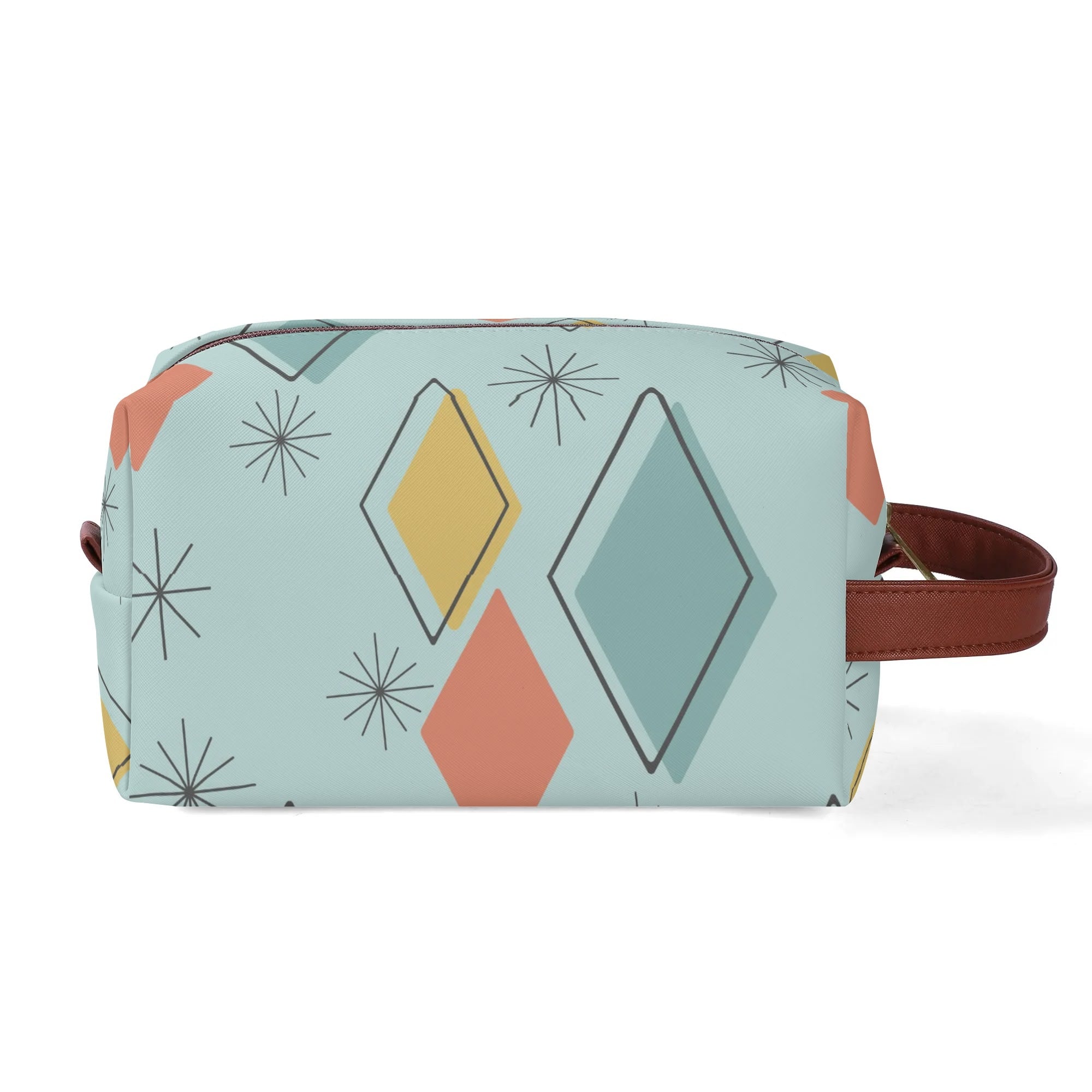 Kate McEnroe New York Mid Century Modern Geometric Toiletry Bag, Retro Travel OrganizerCosmetic &amp; Toiletry BagsYP7KD0ZW - 2