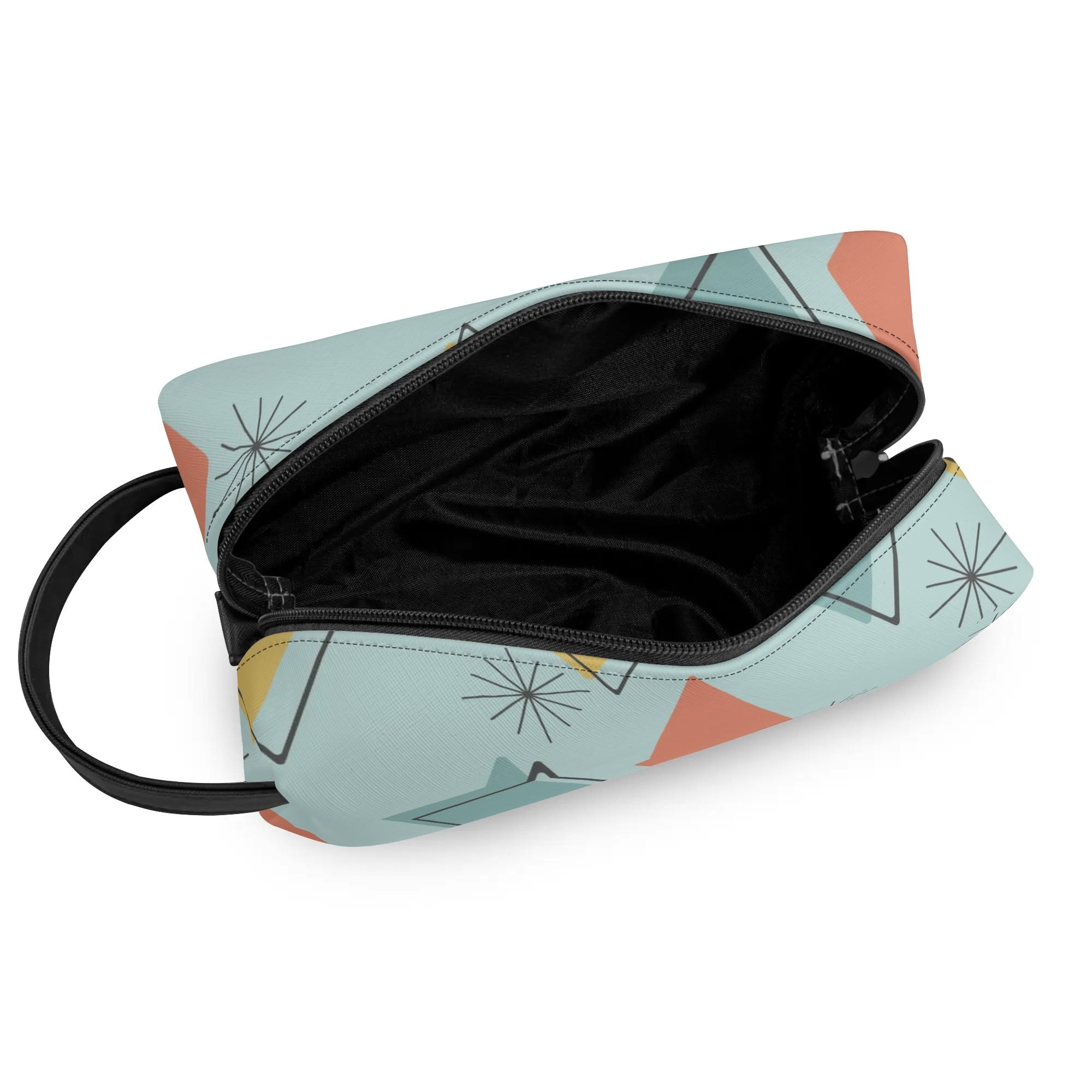 Kate McEnroe New York Mid Century Modern Geometric Toiletry Bag, Retro Travel OrganizerCosmetic &amp; Toiletry BagsYP7KD0ZW - 2