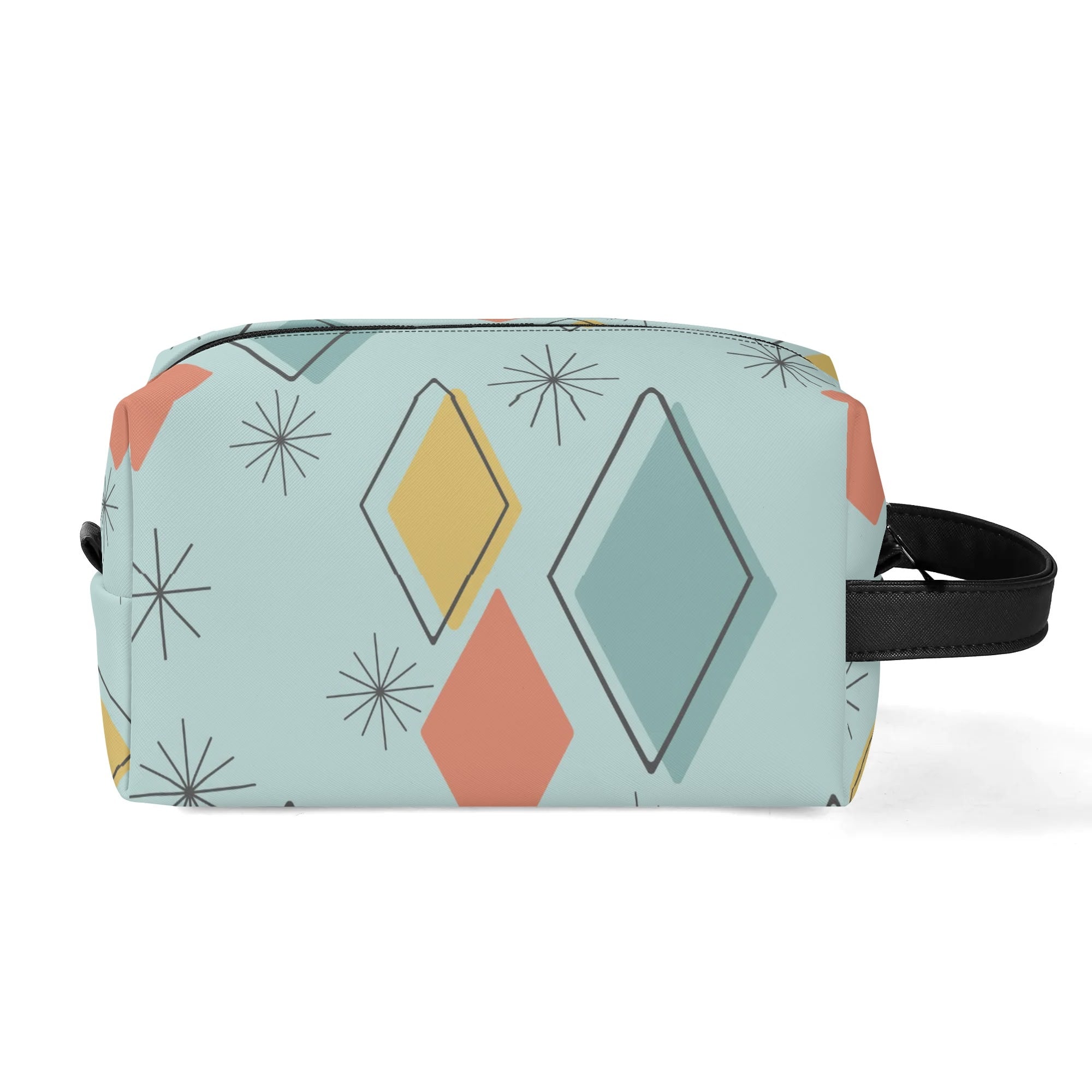 Kate McEnroe New York Mid Century Modern Geometric Toiletry Bag, Retro Travel OrganizerCosmetic &amp; Toiletry BagsYP7KD0ZW - 2