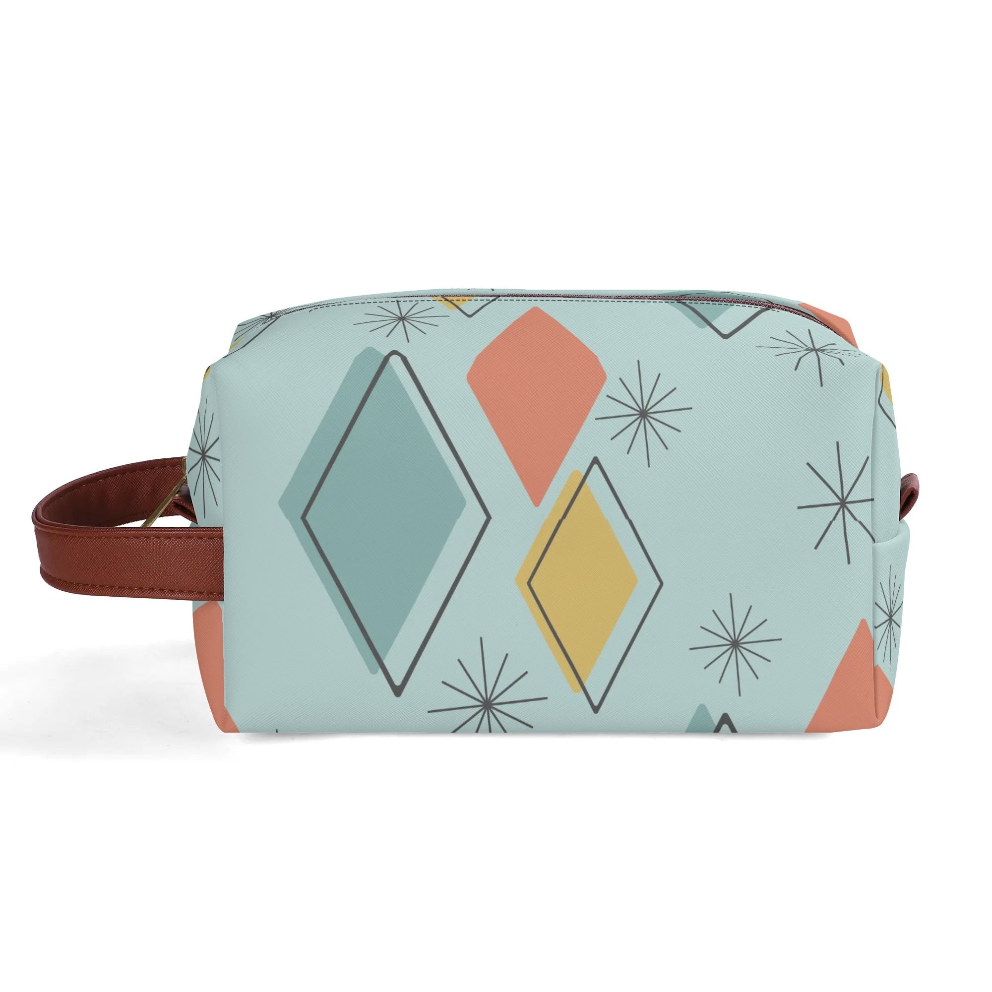 Kate McEnroe New York Mid Century Modern Geometric Toiletry Bag, Retro Travel OrganizerCosmetic &amp; Toiletry BagsYP7KD0ZW - 2