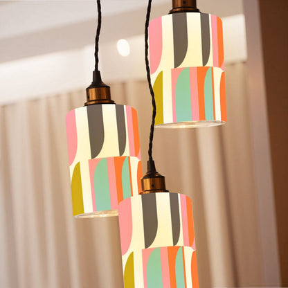 Kate McEnroe New York Mid Century Modern Glass Lamp Shade, 1950s Geometric Cylinder Light CoverLamp ShadesfGLNdDKeo7