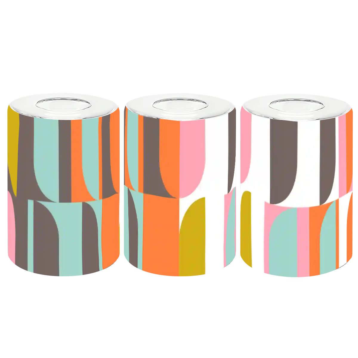 Kate McEnroe New York Mid Century Modern Glass Lamp Shade, 1950s Geometric Cylinder Light CoverLamp ShadesfGLNdDKeo7