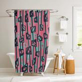Kate McEnroe New York Mid Century Modern Googie Atomic Cat Eye Tiki Shower CurtainShower Curtains30060696866503718169