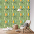 Kate McEnroe New York Mid Century Modern Green, Mustard, Teal, and Pink Peel and Stick Wall Mural, Retro Starburst Geometric Wallpaper, 50s Atomic Age DecorWall Mural127825