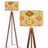 Kate McEnroe New York Mid Century Modern Groovy Flower Power Tripod Floor Lamp, Retro 70s Floral Accent LightingTripod Floor LampsLlBlQXLk03