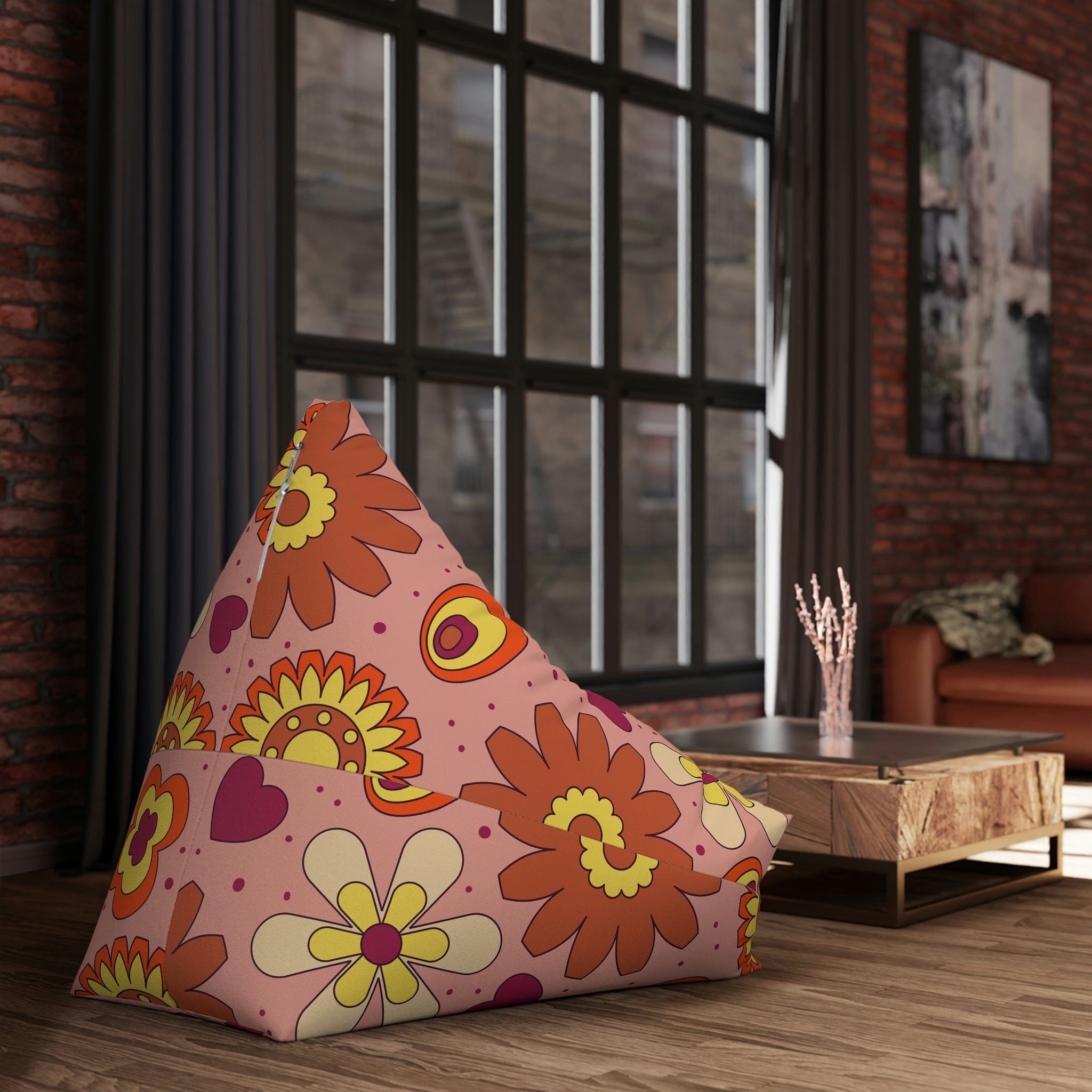 Kate McEnroe New York Mid Century Modern Groovy Hippie Bean Bag Chair CoverBean Bag Chair Covers14541094947140514272