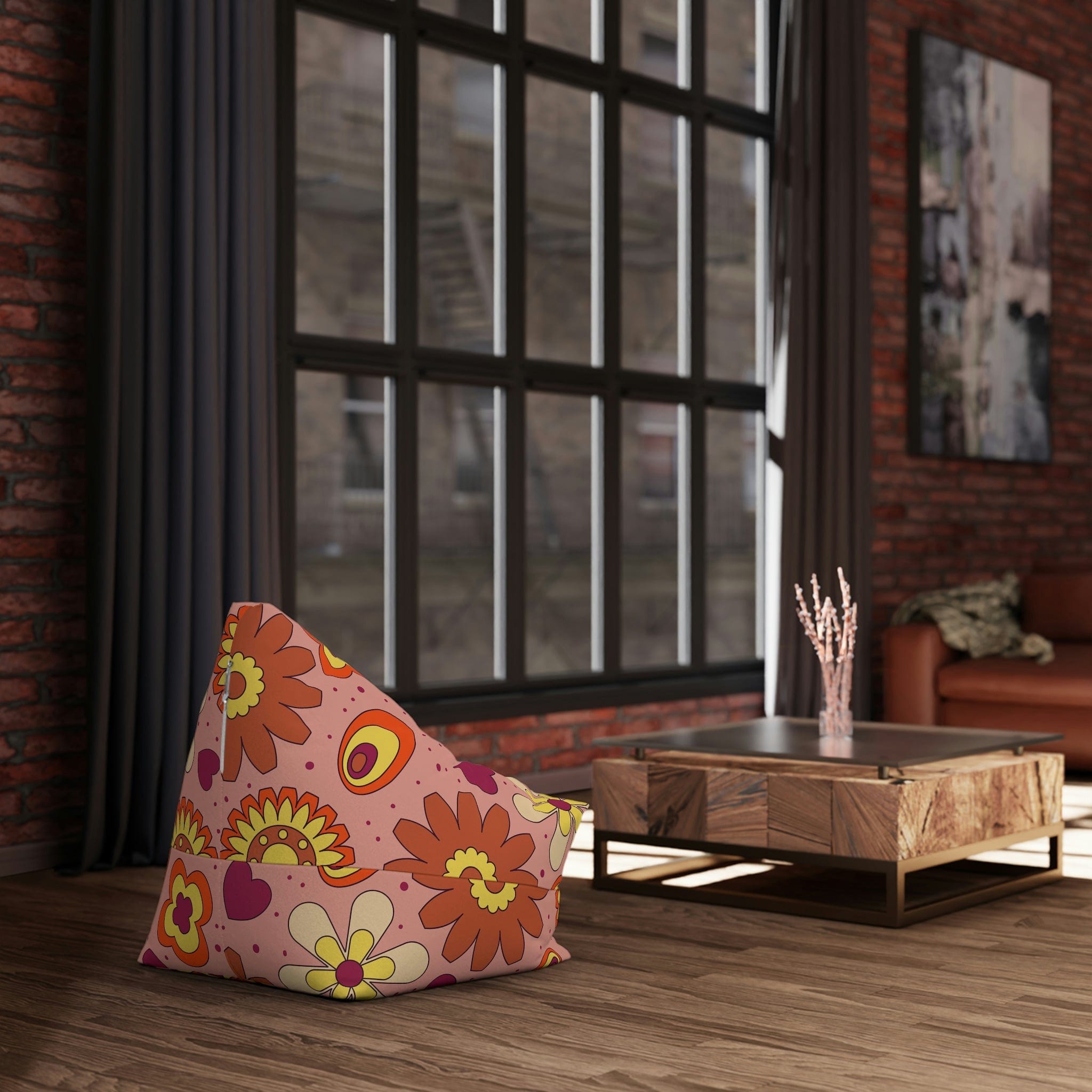 Kate McEnroe New York Mid Century Modern Groovy Hippie Bean Bag Chair CoverBean Bag Chair Covers15685685540427671885