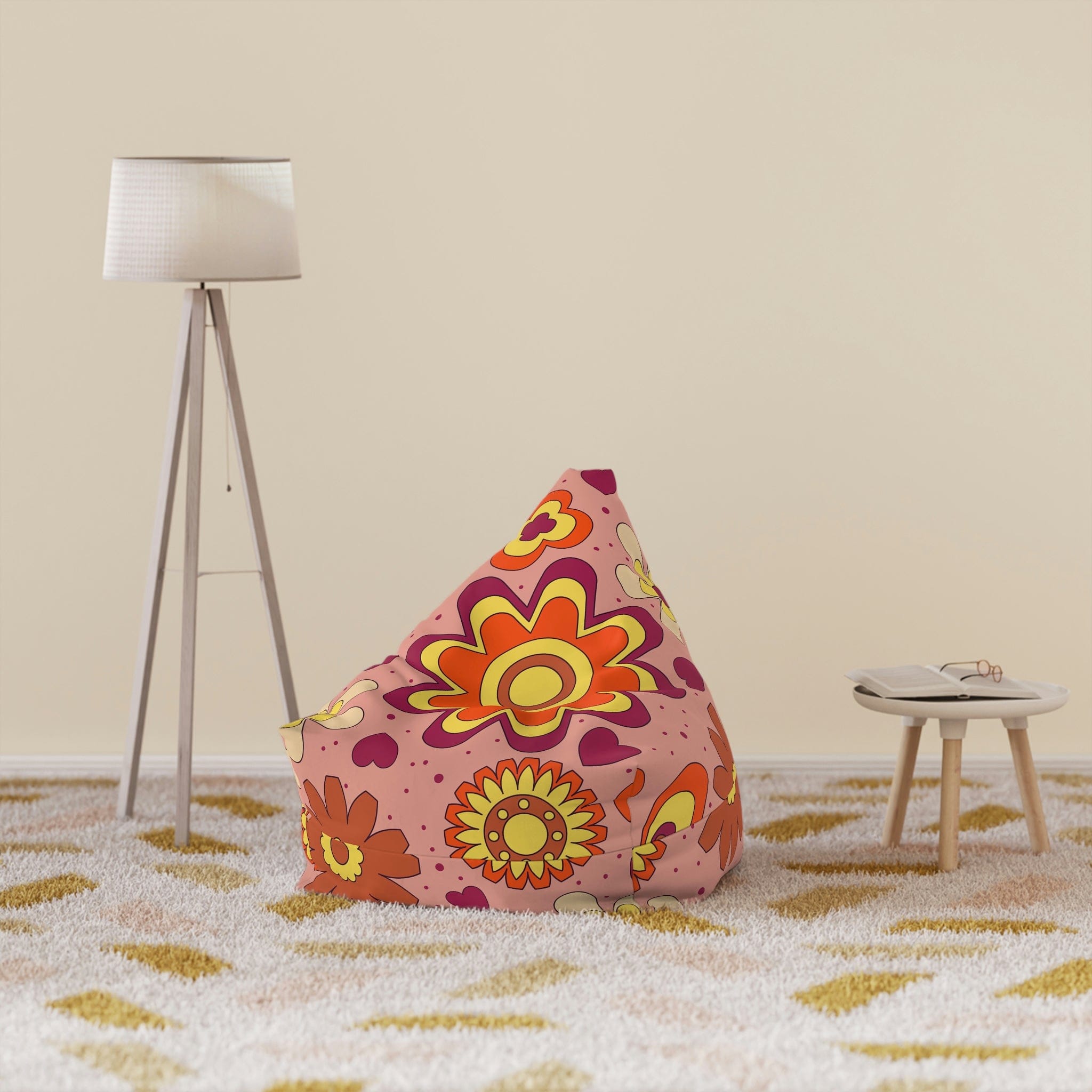 Kate McEnroe New York Mid Century Modern Groovy Hippie Bean Bag Chair CoverBean Bag Chair Covers15685685540427671885