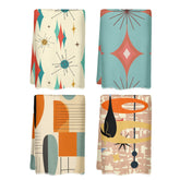 Kate McEnroe New York Mid Century Modern Hand Towels, Retro Starburst Atomic Cat Bath LinensHand TowelsWX17ZX7W-1