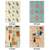 Kate McEnroe New York Mid Century Modern Hand Towels, Retro Starburst Atomic Cat Bath LinensHand TowelsWX17ZX7W-1