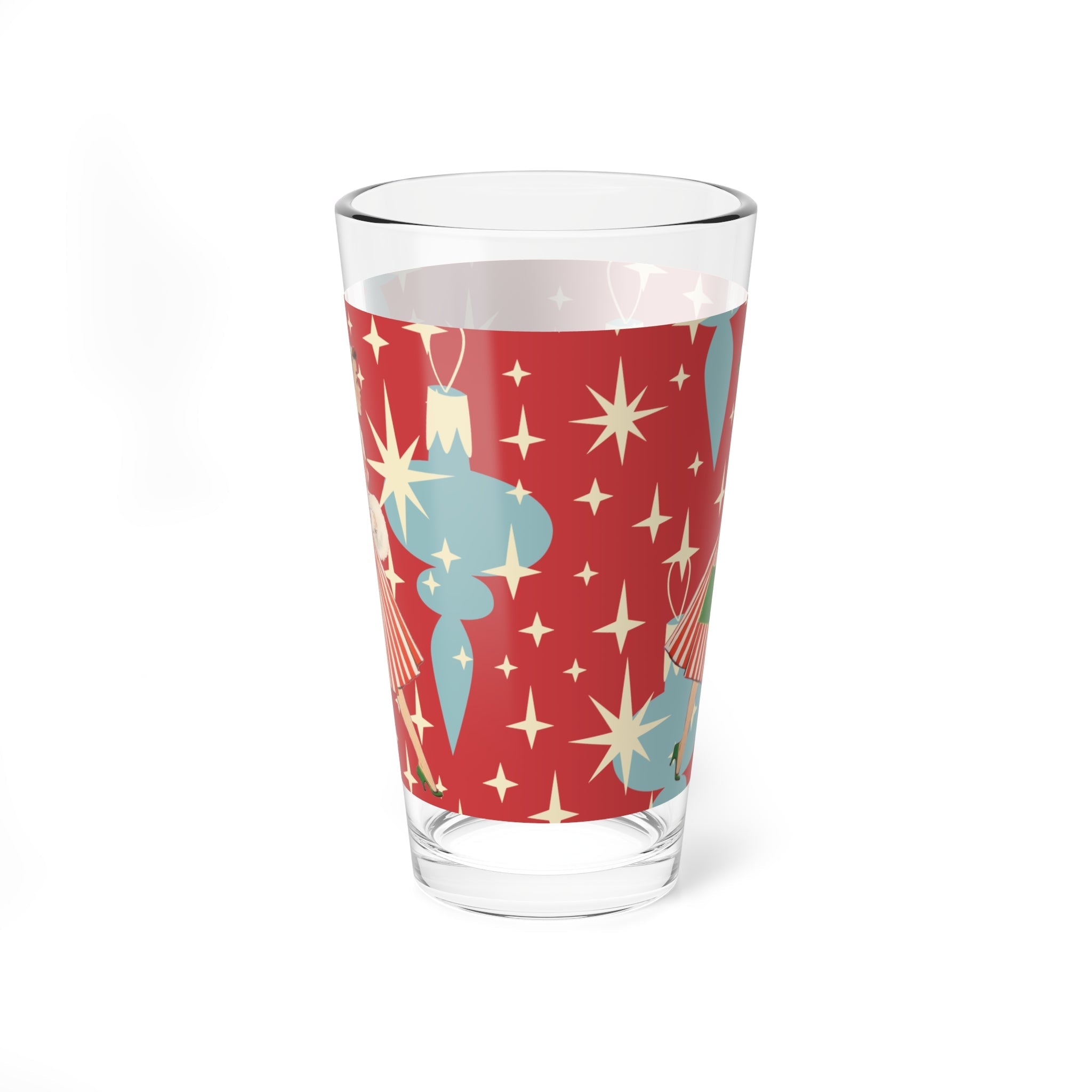 Kate McEnroe New York Mid Century Modern Holiday Pint Glass Retro Vintage Kitsch Christmas DrinkwarePint Glasses29597923709576499403