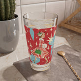 Kate McEnroe New York Mid Century Modern Holiday Pint Glass Retro Vintage Kitsch Christmas DrinkwarePint Glasses29597923709576499403