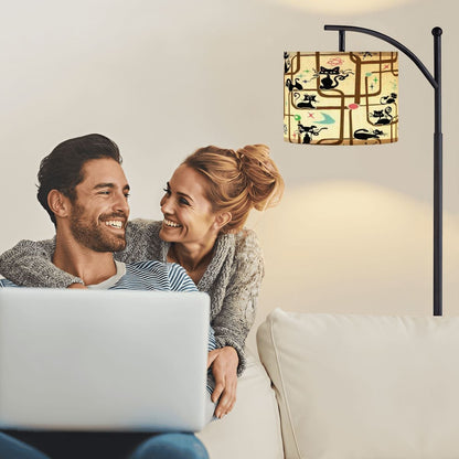 Kate McEnroe New York Mid Century Modern Kitschy Atomic Cat Geometric Arc Floor LampsArc Floor LampskLoVxgz5iE