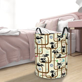 Kate McEnroe New York Mid Century Modern Kitschy Atomic Cat Geometric Laundry BasketLaundry BasketsQjOHFpm5hI