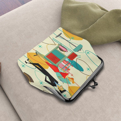 Kate McEnroe New York Mid Century Modern Kitschy Cocktail Party Coin Purse, Retro 50s Atomic Starburst WalletCoin PursesecmjZPTmhL