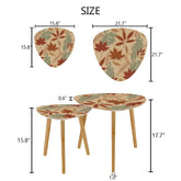 Kate McEnroe New York Mid Century Modern Leaf Nesting Tables, Retro Autumn Accent FurnitureNesting TablesA1F6u6OZVM