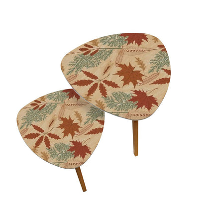 Kate McEnroe New York Mid Century Modern Leaf Nesting Tables, Retro Autumn Accent FurnitureNesting TablesA1F6u6OZVM
