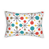 Kate McEnroe New York Mid - Century Modern Lumbar Pillow, Retro Atomic Design, Vibrant Sputnik Throw CushionLumbar Pillows33665703903221069983