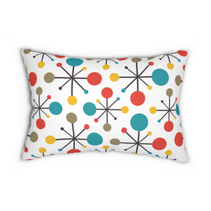 Kate McEnroe New York Mid - Century Modern Lumbar Pillow, Retro Atomic Design, Vibrant Sputnik Throw CushionLumbar Pillows33665703903221069983